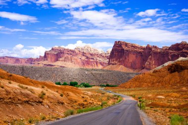 Capitol Reef National Park bir park yol, utah, abd