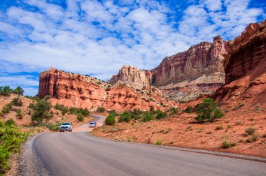 Capitol Reef National Park bir park yol, utah, abd
