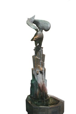 eski sokak bubbler çeşme ile bronz kartal heykeli