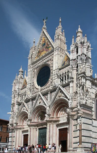 Siena cephe katedral — Stok fotoğraf