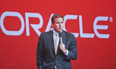 SAN FRANCISCO, CA, SEP 22 - Oracle president Mark Hurd makes spe clipart