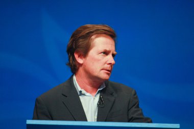aktör michael j. fox, IBM lotusphere 2012 Konferansı'na adresi sunar