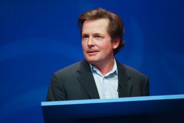 aktör michael j. fox, IBM lotusphere 2012 Konferansı'na adresi sunar