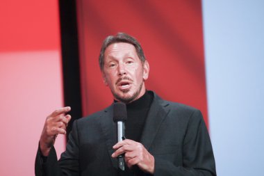 oracle CEO'su larry ellison oracle openworld Konferansı moscone Center'da ikinci konuşmasında yapar