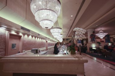 Resepsiyon masası nerede 50.000 oracle openworld konferans attandees bir parçası saplanmış hilton sendika kare otel