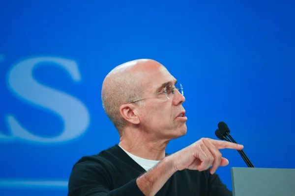 DreamWorks Animation chief executive officer Jeffrey Katzenberg delivers an address to HP Discover 2012 conference — Stock Photo, Image