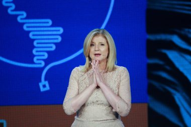 huffington post Medya Grup Başkanı arianna huffington georgia Kongre Merkezi'nde microsoft yakınsama toplantısında konuşma yapan