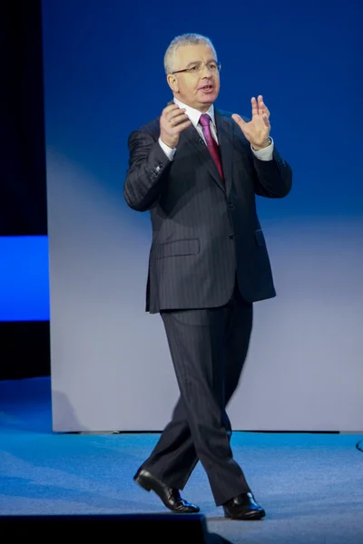 Microsoft Vice President Kirill Tatarinov makes speech at Microsoft Convergence conference in Georgia World Congress Center — Stock Photo, Image