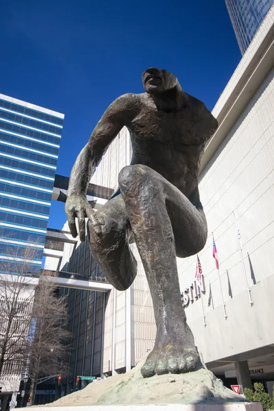 ATLANTA, GA, USA, MARCH 5, 2014 - Sculpture Emerging located near Andrew Young Memorial Park on March 5, 2014 in Atlanta, GA, USA. Sculptor Mark Smith has created the statue in 2007 — Stock Photo, Image