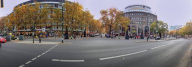 BERLIN, GERMANY - NOVEMBER 10, 2014: Panoramic view for shopping street Kurfuerstendamm  in Berlin, Germany on November 10, 2014