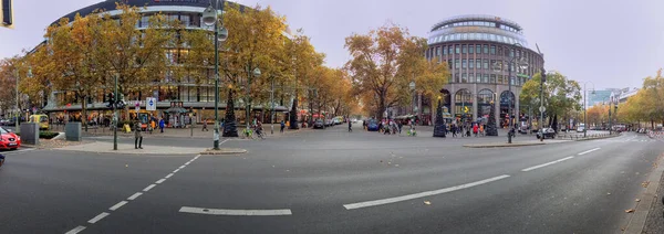 Berlin Germany November 2014 Panoramic View Shopping Street Kurfuerstendamm Berlin — Stock Photo, Image