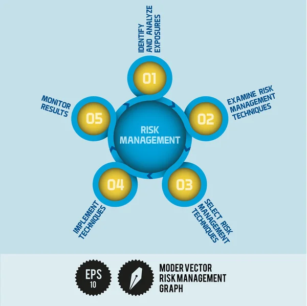 Modern Vector Risk Management Graph — Stock Vector