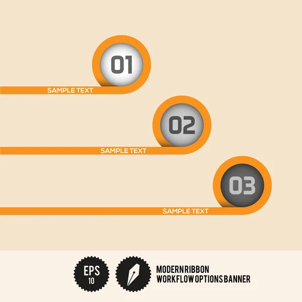 Moderne werkstroom opties vaandel — Stockvector