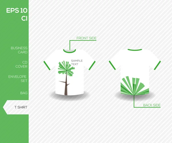 Corporate Identity Design für Unternehmen - T-Shirt — Stockvektor