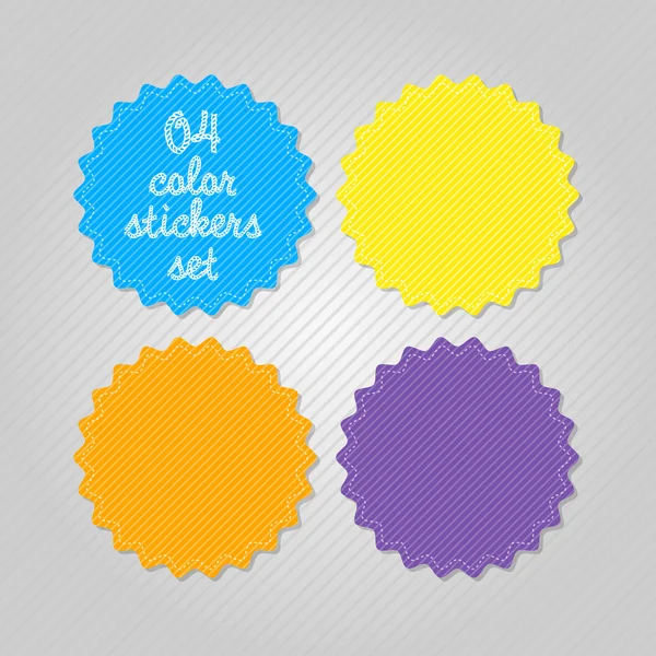 Color Stickers Set — Stock Vector