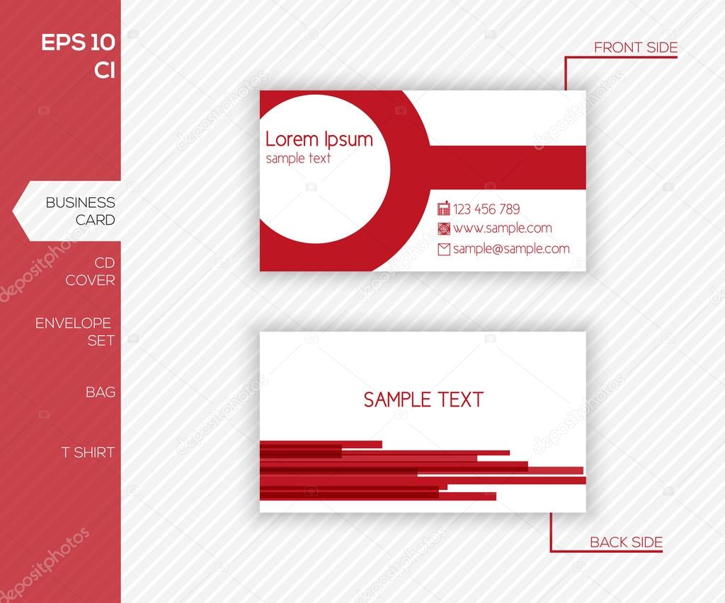Corporate identity design for business - Card