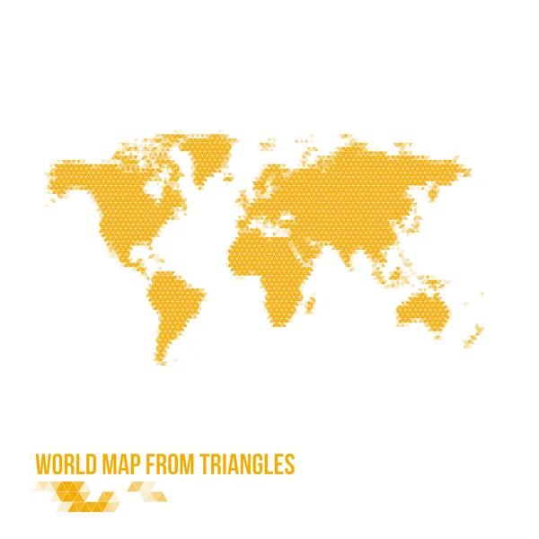 World Map From Triangles — Stock Vector