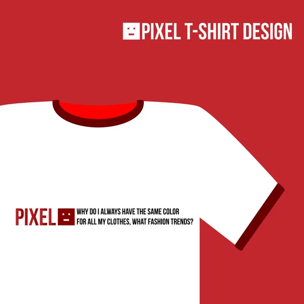 Projekt pikseli t-shirt — Wektor stockowy