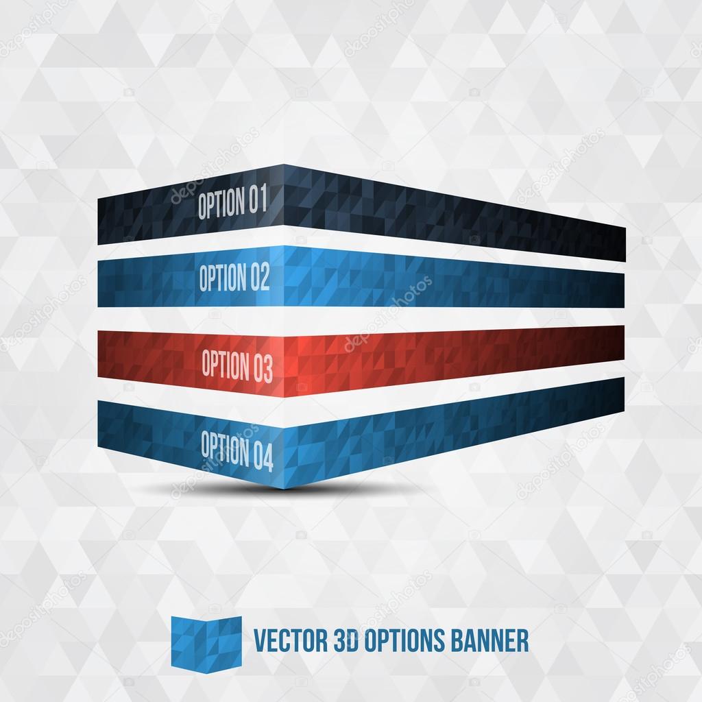 Vector 3D Option Banner