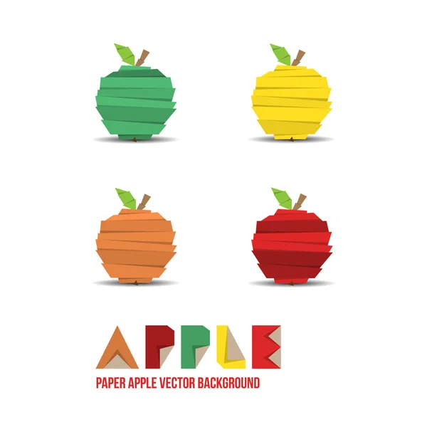 Paper apple achtergrond — Stockvector