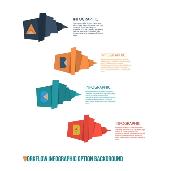 Flujo de trabajo Opción Fondo — Vector de stock