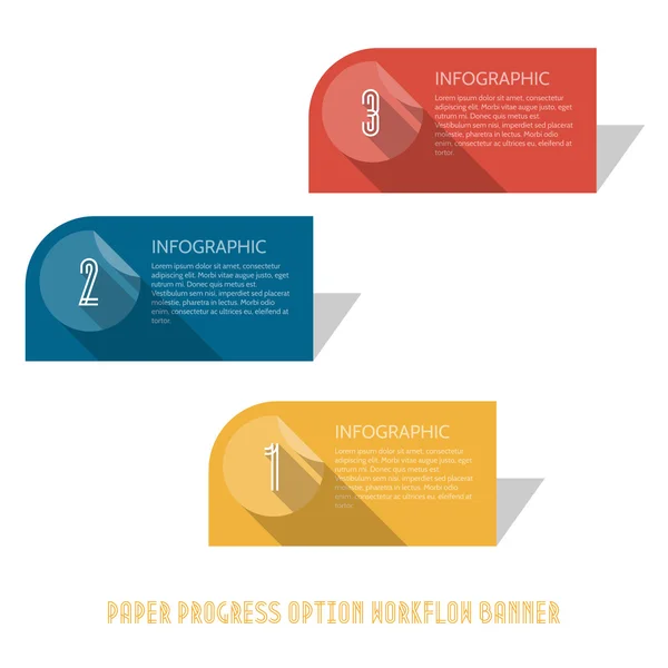 紙進行オプション ワークフロー バナー — ストックベクタ