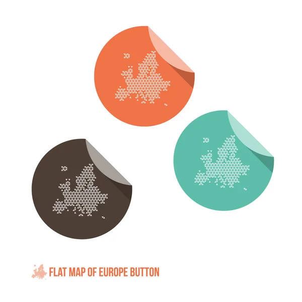 Mapa Europy przycisk — Wektor stockowy