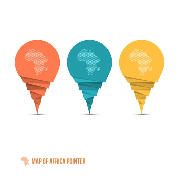 Karte von Afrika Zeiger — Stockvektor