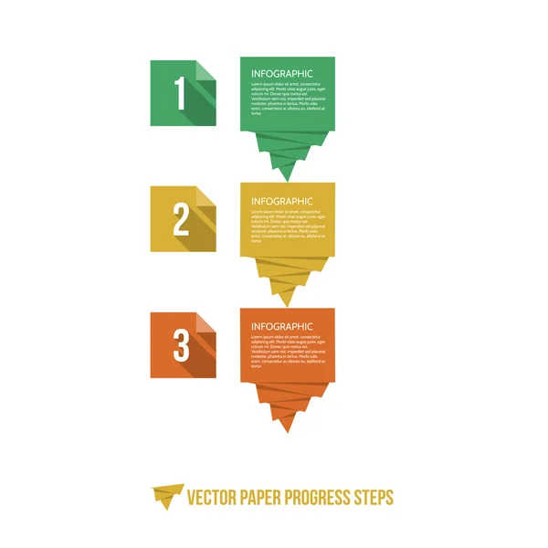 Kağıt Infographic iş akışı seçeneği afiş — Stok Vektör