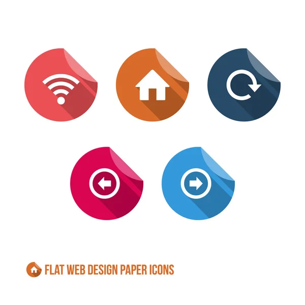 Web ontwerp papier iconen — Stockvector