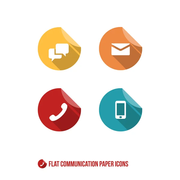 Communication Paper Icons — Stock Vector