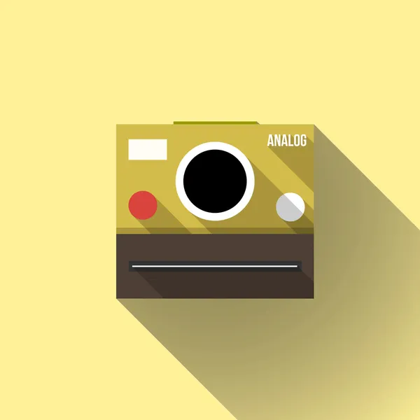 Analog Polaroid Film Retro Camera — Stock Vector