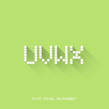 u v w x - düz piksel alfabesi
