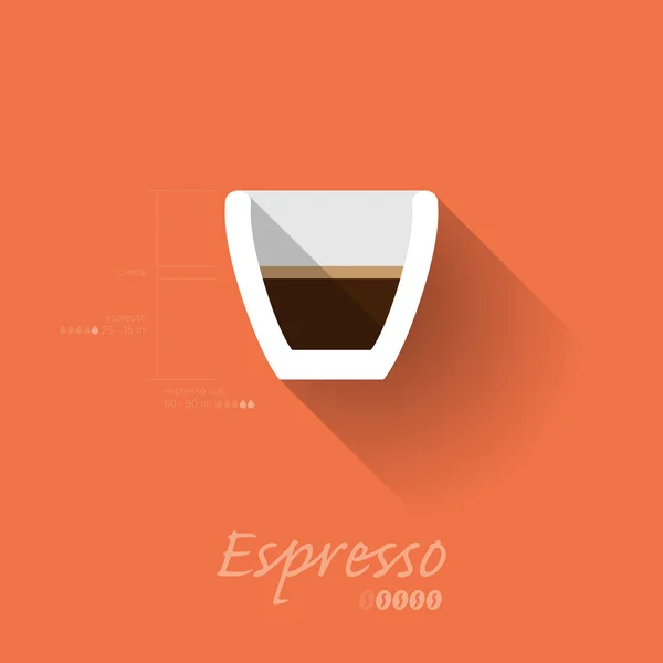 Papel de parede moderno simples Espresso manual —  Vetores de Stock