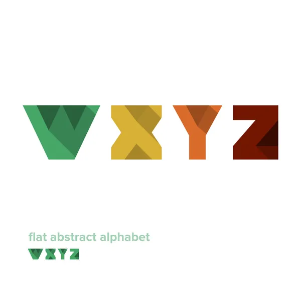 Alphabet coloré abstrait simple moderne — Image vectorielle