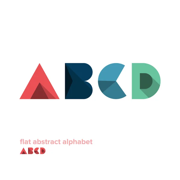 Alphabet coloré abstrait simple moderne — Image vectorielle