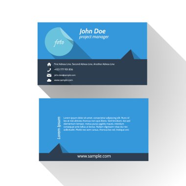 basit modern ışık kartvizit şablonu