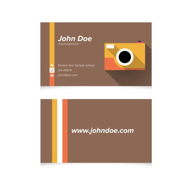 Modern basit ışık kartvizit şablonu ile düz eski Analog