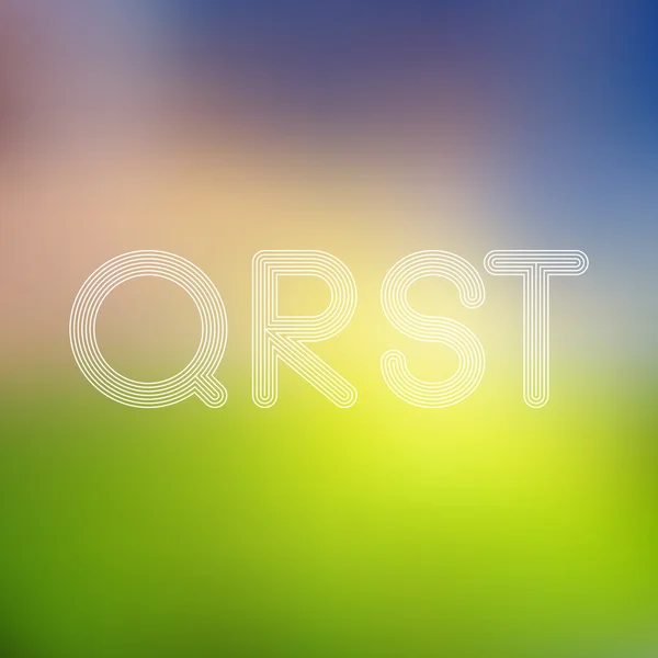 Q R S T Light Lines Alphabet with Blurred Out fo Focus Backgro — Stock Vector