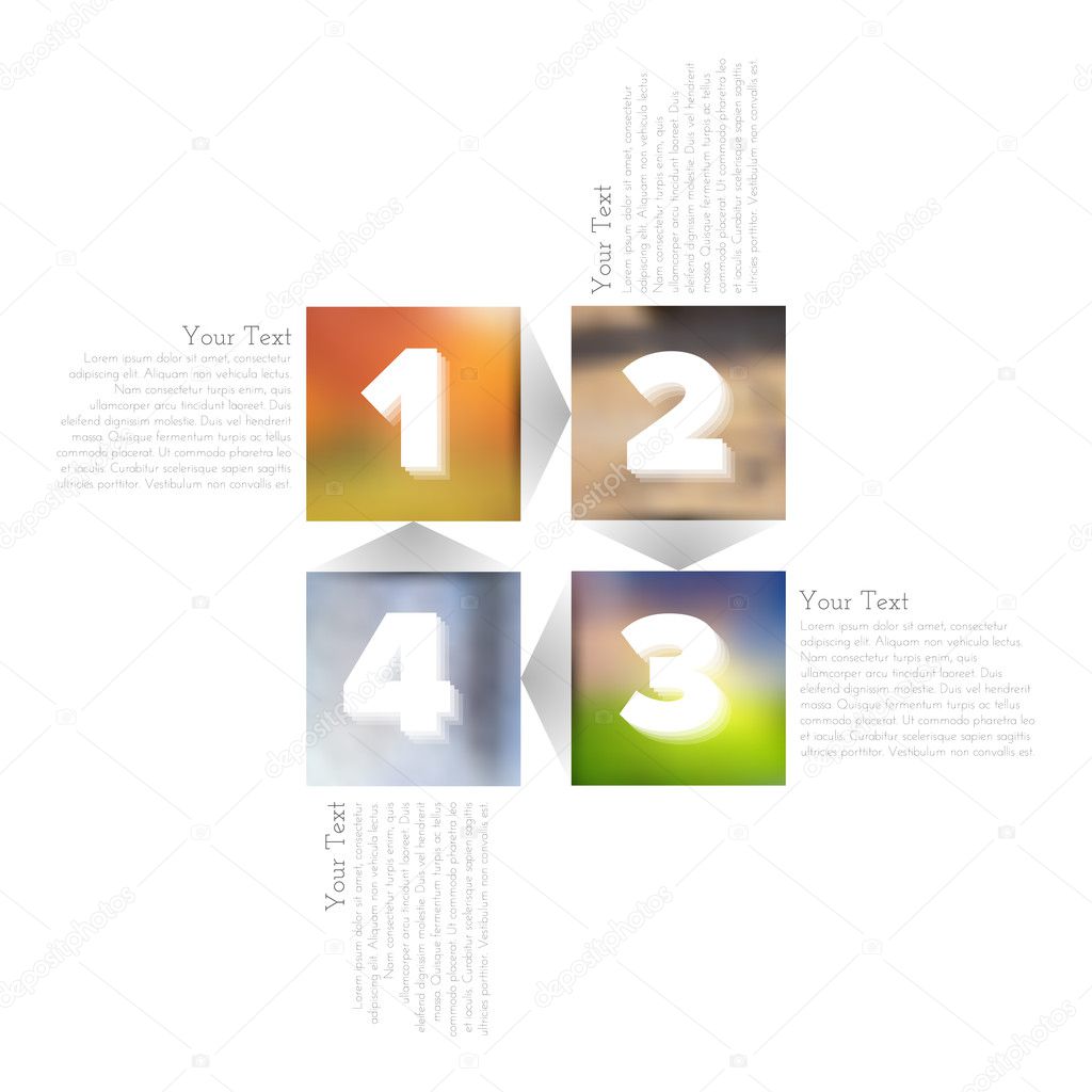 Modern Minimal Design Infographic Template with Alphabet
