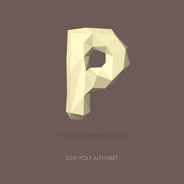 Low Poly Alphabet Letter P — Vector de stoc