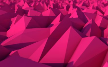 Mor düşük Poli 3d arka plan alanını doğurur ve derinliği ile