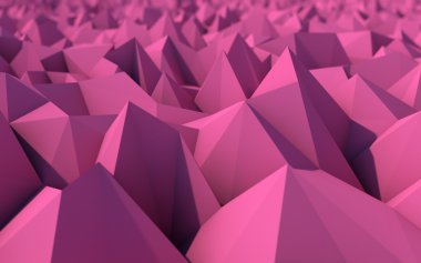 Abstract Purple Low Poly 3d Background with Depth of Field Effec clipart