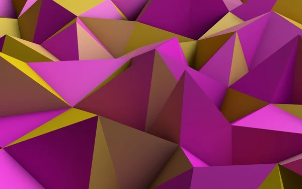 Abstract Pink and Yellow Low Poly 3D Background — Stock Photo, Image