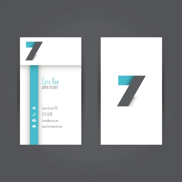 Modelo de cartão de negócios colorido moderno com letra alfabeto Z — Vetor de Stock