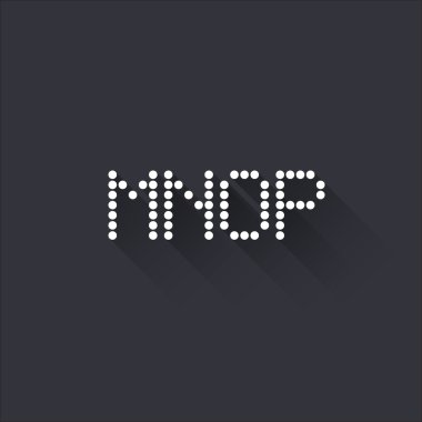 m n o p - düz nokta alfabesi