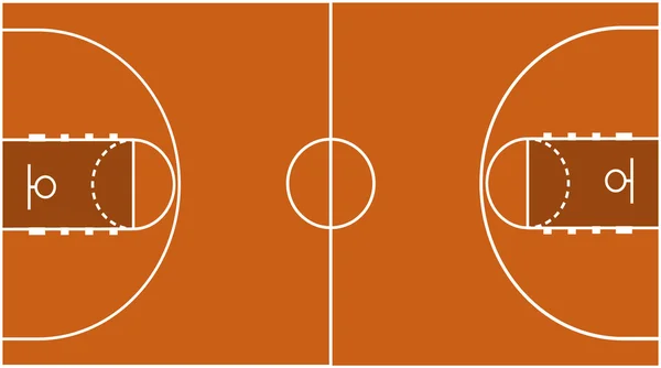 Illustrazione del campo da basket — Foto Stock