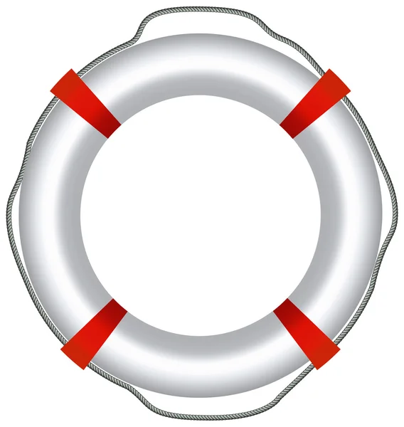 Vecteur EPS-10 de bouée de sauvetage rouge, isolé sur fond blanc — Image vectorielle