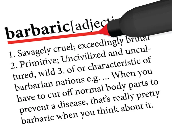 Wörterbuch Begriff der Barbarei — Stockvektor