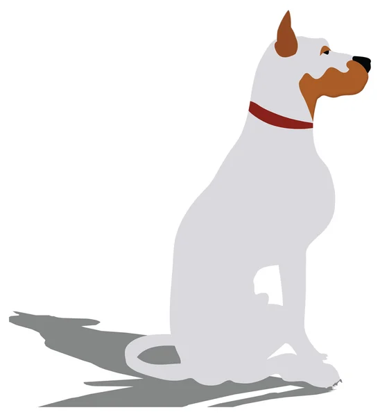 Stock vector of dog silhouette on white background — Stock Vector